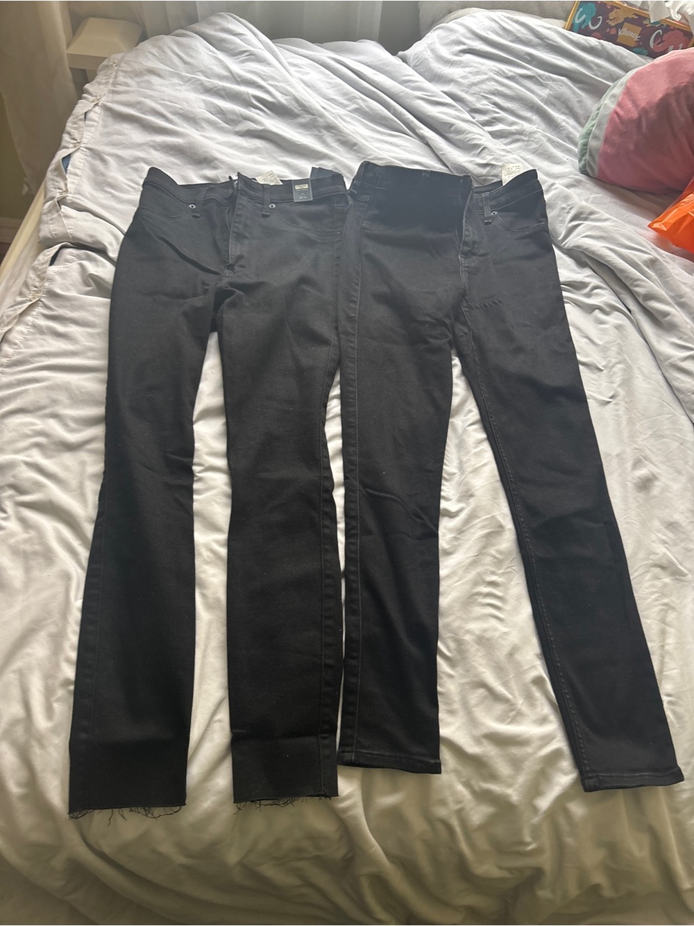 LOT of 2 NEW NWT Abercrombie & Fitch Black Women's Jeans Jegging Legging Stretch
